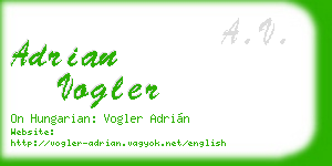 adrian vogler business card